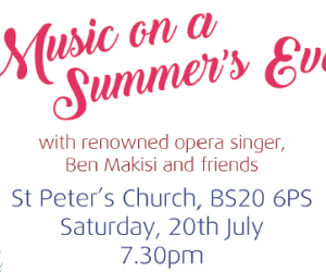 Music on a Summer's Eve - Saturday 20th July 2019