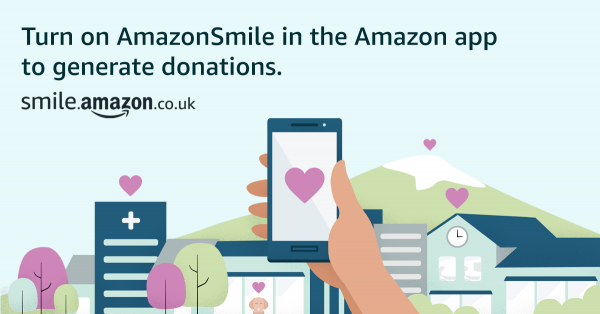 Turn on AmazonSmile in the Amazon app to generate donations