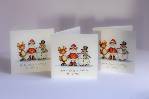 Santa Claus is Coming to Town Christmas Cards