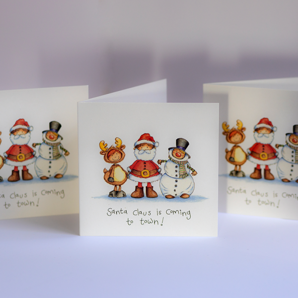 Santa Claus is Coming to Town Christmas Cards