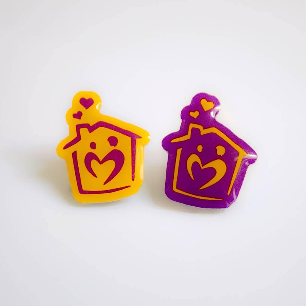 Jessie May Pin Badges - Yellow & Purple